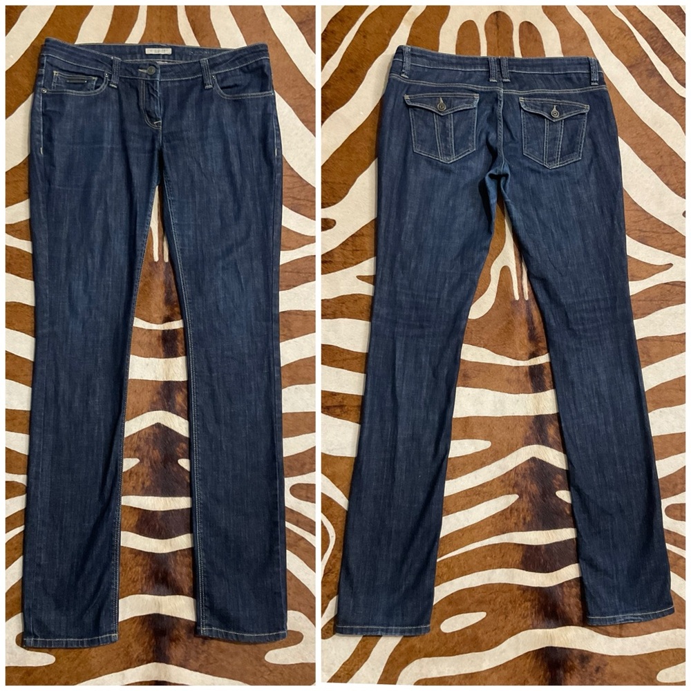 Burberry Brit Kensington Skinny Jeans in Dark Indigo Blue 34” Waist